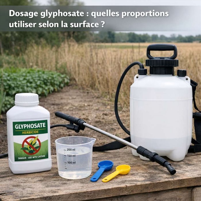 Dosage glyphosate selon la surface : le guide simple et précis