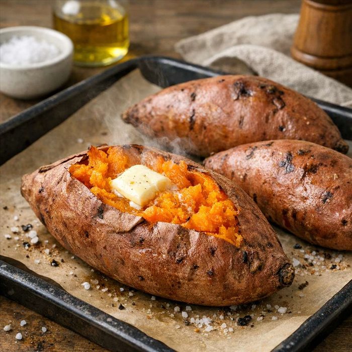 Cuisson patate douce entière au four : temps et astuces