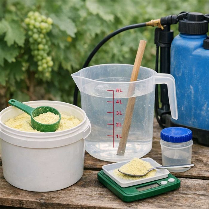 Dosage soufre mouillable : bien doser pour une dilution efficace