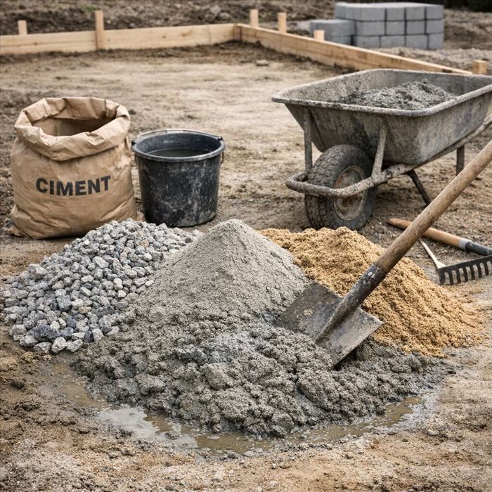 Dosage grave ciment : proportions, calculs et conseils pour une base stable
