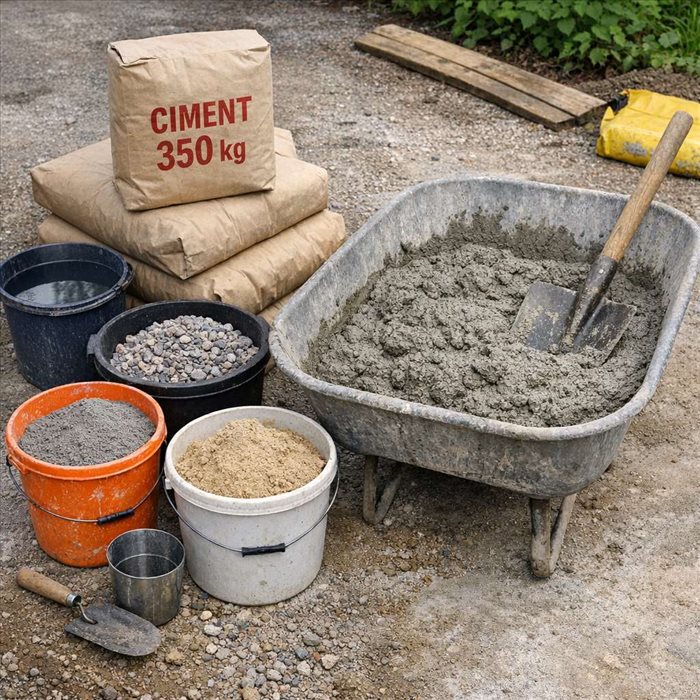 Dosage béton 350 kg : proportions, mélange et conseils