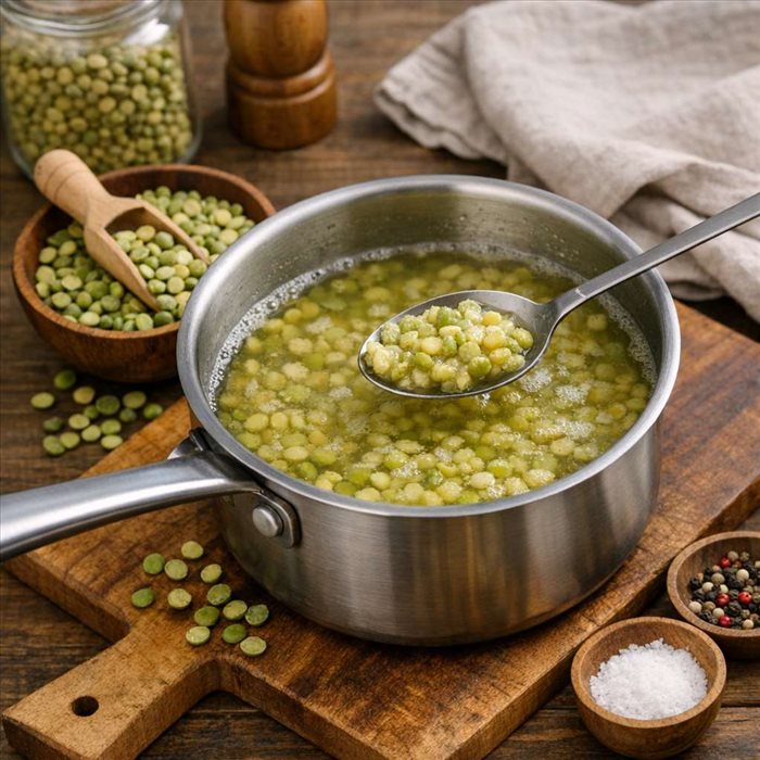 Cuire des pois cassés sans trempage : temps et astuces