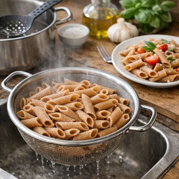 Cuire des pâtes complètes sans qu’elles collent | Guide